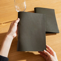 Porte-menu en cuir PU perforé, pochette à feuilles mobiles réutilisable, couverture de classeur A4/A5, organiseur de dossiers de menu en gros