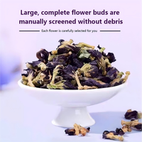 Teh Bunga Kacang Kupu-kupu OEM Bunga Kering Alami Bebas Kafein Teh Herbal Daun Lepas 100g Kemasan Besar