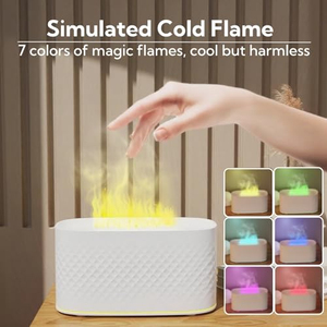 Desktop Usb 160ml <b>Humidifier</b> Diffuser Essential Oil Mini Flame Diffuser Household Flame Aroma Diffuser with Colorful LED Light - Product Image 3