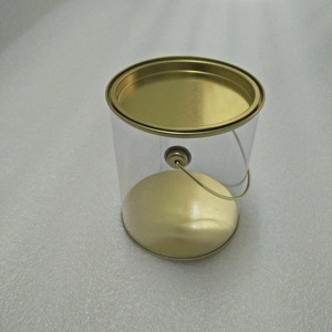 Hot Style OEM Wholesale Round PVC Tin <strong>Can</strong> <strong>with</strong> <strong>Handle</strong> Plastic <strong>Can</strong> - Product Image 3