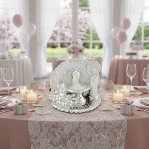 Lussuosi Bomboniere in Cotone e Metallo per Matrimoni, Addii al Nubilato e Battesimi, Eleganti Regali Nuziali per Decorazioni - Product Image 3