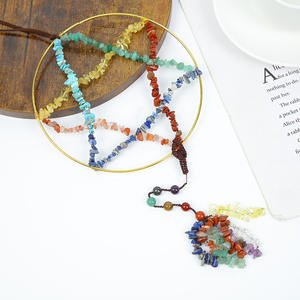 Carillon éolien <span class=keywords><strong>DIY</strong></span> en pierre naturelle craquelée, cristal <span class=keywords><strong>de</strong></span> jade, décoration d'intérieur, ornement suspendu, artisanat en cristal, <span class=keywords><strong>attrape</strong></span>-rêves étoile à cinq branches - Product Image 6