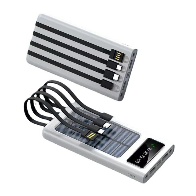 Hot Sale 30000mAh Solar Charger Portable LED Powerbank With 2 USB Mobile Phone Solar Charge Bank With Display