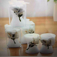 Fournisseur de bougies blanches en forme d'ange bébé et de fleurs de lys pour mariage, anniversaire et pâtisserie de gâteaux pour bébé pour la Saint-Valentin
