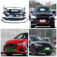 Pour Audi A7/S7, mise à niveau vers un style RS7, calandre de pare-chocs avant avec lèvre avant, 2019-2020, matériau ABS, ajustement OEM