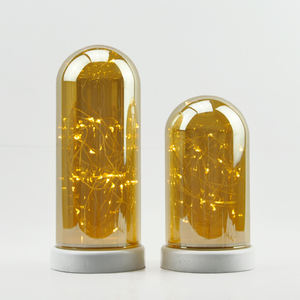 Cloche dôme en verre avec Base en bois, lampe féerique LED fonctionnant sur batterie, décoration <span class=keywords><strong>de</strong></span> <span class=keywords><strong>table</strong></span>, pièce maîtresse <span class=keywords><strong>de</strong></span> mariage saint-valentin - Product Image 1