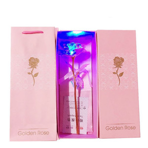 Muttertag Valentinstag Geschenk 24K Sim olation Goldfolie Rose Blume Fee Atmosphäre dekorative 3D LED Licht Licht - Product Image 2