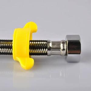 Manguera trenzada de acero inoxidable, 1/2 pulgada de diámetro interior, manguera de plomería duradera de alta presión para inodoros, grifos, calentadores de agua - Product Image 2