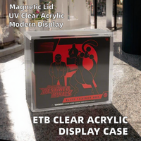 Boîte de rangement et de protection Henghong ETB moderne en acrylique écologique avec couvercle magnétique, protection UV, transparente et facile à utiliser