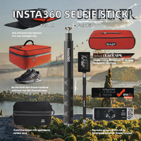 Insta360 Original 114cm Selfie Stick Sports Action Camera Accessoires Métal Plastique Compatible avec X4 X3 Go3 Ace Pro