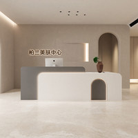Bureau de réception multifonctionnel moderne et minimaliste en MDF pour salon de beauté, studio de yoga et bien-être, bureau d'entreprise, magasin de vêtements