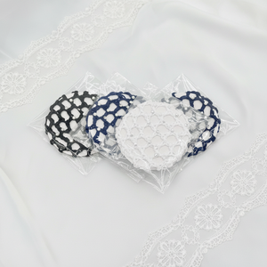 Vente Flash : Filet à Cheveux Élastique Décontracté pour Femme, Style Europé<span class=keywords><strong>en</strong></span> et Américain, Fait Main au <span class=keywords><strong>Crochet</strong></span> avec Perles <span class=keywords><strong>en</strong></span> Plastique - Product Image 3