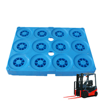 Palette pour bouteilles d'eau de 5 gallons, 16 positions, grande capacité, HDPE, robuste, multifonctionnelle, simple face, prix de gros, export