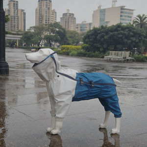 Manteau de Pluie Réfléchissant de Luxe <span class=keywords><strong>Imperméable</strong></span> <span class=keywords><strong>pour</strong></span> Animaux de Compagnie (Chats et Chiens) <span class=keywords><strong>avec</strong></span> Quatre <span class=keywords><strong>Pattes</strong></span> Couvertes, Style Moderne de Haute Qualité et Conception de Trou de Ceinture Dissimulé - Product Image 3