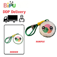 Porte-clés en peluche de coton personnalisé en usine, motif rouleau de sushi aux algues réalistes, broderie faciale, design alimentaire simulé, Noël