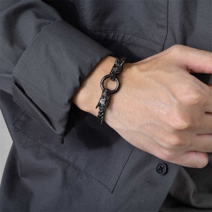 High End Jewelry <b>Mens</b> Stainless Steels Bracelet Personalized Gold Plated Dragon Charm Chain Bracelets - Product Image 3