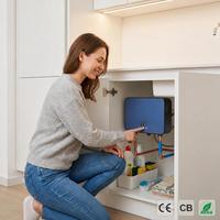OEM/ODM Pemanas Air Listrik Instan 6KW/220V untuk Wastafel Dapur dengan Layar LED, Elemen Pemanas Aluminium Cor, Plastik Rumah Tangga, Bahasa Inggris