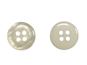 FIGS Round Shell <b>Button</b> 4-Holes Embossed Logo Classic Style - Product Image 1