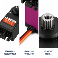 Servo Gear Titanium XQ-POWER XQ-RS413 13KG 180 Derajat Tahan Air 56g Digital Pan Tilt Lengan Robot RC Boat 6V