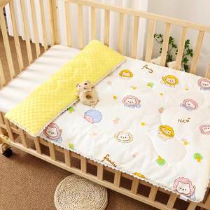 Nouveau-né bébé <span class=keywords><strong>lit</strong></span> coton matelas maternelle petite couette <span class=keywords><strong>lit</strong></span> pour enfants matelas nouvelle couleur Anti-poussière acariens 200TC toutes saisons - Product Image 2