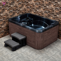 VS-098D Baignoire d'angle combinée avec jacuzzi pour 2 à 3 personnes, baignoire à remous intelligente
