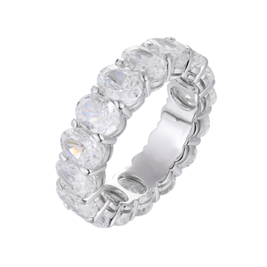 Customized IGI Certified Rhodium Luxury White Gold Prong Setting Diamond Engagement <b>Ring</b> Free Engraving for Wedding Gift - Product Image 2