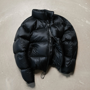 Doudoune matelassée personnalisée bordeaux brillante à capuche en nylon, coupe oversize, style streetwear hiver, chaude - Product Image 3