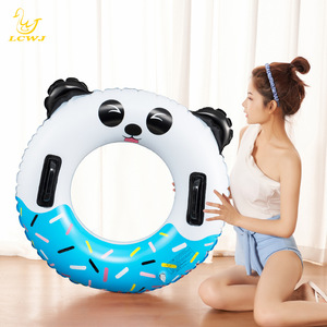 Flotador Inflable Lcwj en Forma de Donut, Diseño de Panda Rosa y Blanco, para Niños y Adultos, para Piscina y Parque Acuático - Product Image 3