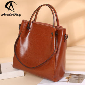 Sacs à main AndoBag pour femmes, en cuir de vache véritable, grande capacité, sac bandoulière, sac à main tendance pour les trajets quotidiens, 2107 - Product Image 1