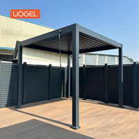 Pérgola UOGEL M3-S Elegante de Aleación de Aluminio con Recubrimiento en Polvo, Impermeable, 4x4, para Balcón, Jardín, Exterior, Resistente al Viento y a la Nieve