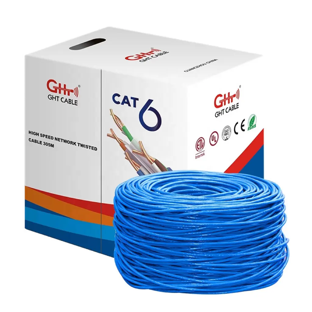 GHT OEM ODM 305m Box Cat6 utp lszh rj45 riser cat 6 cat6 network cable