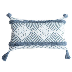 Haute couture luxe nouvelle Collection imprimée moderne Simple Design tufté oreiller coussin avec gland tricoté jeter oreiller - Product Image 4