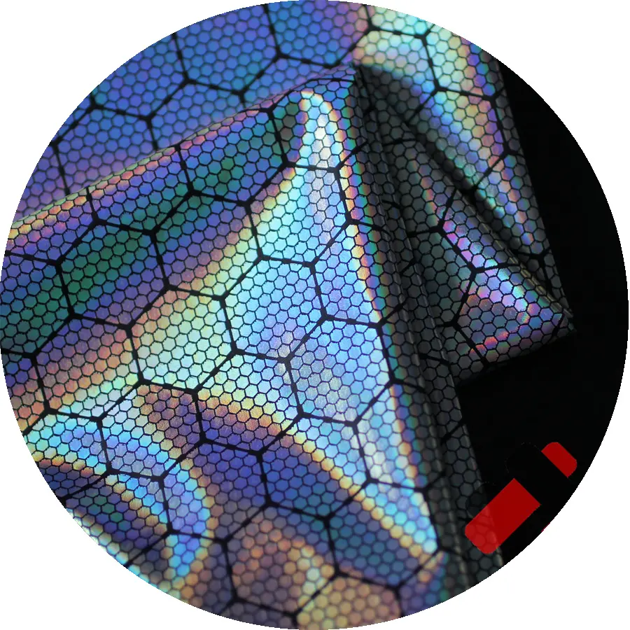 Güneş gölge için futbol desen hologram kumaş polyester malzeme