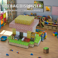 Ensemble de construction éducatif pour enfants de 5 à 7 ans, 122 pièces, 642 g, blocs en plastique My World, nouvelle maison en briques rouges