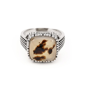 Kaanjewelry 925 argento Sterling anello da uomo turco con onice rosso nero naturale, agata fatta a mano stile arabico <span class=keywords><strong>gioielli</strong></span> classico - Product Image 3