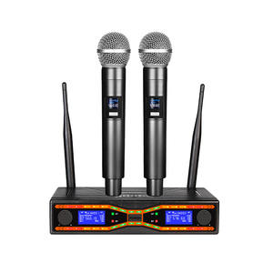 Micrófono Inalámbrico UHF MX-R42, Micrófono de Mano Dual, Rendimiento Profesional para Escenario, Plástico, Cancelación de Ruido, Ligero - Product Image 1