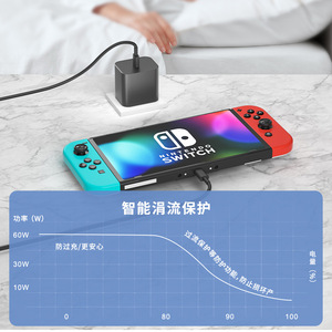 Adaptador de corriente de segunda generación para Nintendo Switch, 60W 20V 3A, cargador rápido tipo C para consola de juegos Nintendo. - Product Image 5