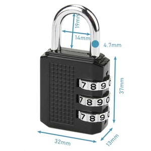 Haute qualité anti-rouille Mini 3 <span class=keywords><strong>Chiffres</strong></span> Mot de Passe <span class=keywords><strong>Code</strong></span> serrure pour armoire valise cartable bagages gym petit <span class=keywords><strong>Cadenas</strong></span> - Product Image 2