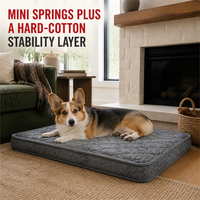 Matelas orthopédique pour chien 8 cm avec noyau à ressorts ensachés mini et couche de stabilisation en coton rigide de 2 cm