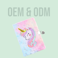 Carnet en peluche licorne avec étui à crayons et stylo en peluche pour cadeau de fête d'anniversaire pour enfants