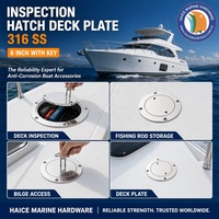 Acier inoxydable 316 Marine ronde antidérapante Inspection trappe pont plaque détachable couverture 4 pouces clé Yacht bateau matériel accessoires