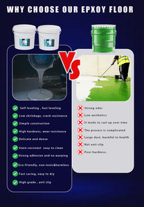 Revêtement et <span class=keywords><strong>peinture</strong></span> de sol en époxy coloré auto-nivelant 100 % solide, imperméable et brillant pour les sols des écoles/hôpitaux - Product Image 6