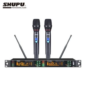SHUPU-Micrófono dinámico profesional UHF, inalámbrico, de mano, tecnología IR, cancelación de ruido, para escenario de canto en Iglesia - Product Image 1