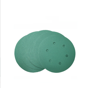 Disque abrasif floqué vert EnYing, diamètre 125 mm, dureté moyenne, épaisseur 1 mm, pour ponceuse orbitale, accessoire d'outil électrique - Product Image 6