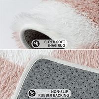 Tapis lavables doux à poils longs super doux Tapis moelleux Fabriqué à la machine Tapis en fourrure en peluche pour chambre à coucher antidérapant