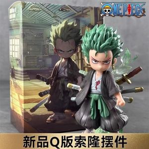 หุ่นฟิกเกอร์แอคชั่นพีวีซี <span class=keywords><strong>Luffy</strong></span> Zoro Sanji มี7แบบนั่งลงรูปแอคชั่นน่ารักสำหรับตกแต่งรถขนาด13ซม. - Product Image 4