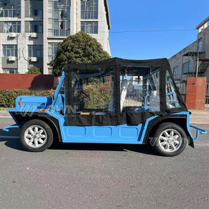 Voiture classique vintage électrique de luxe d'origine, personnalisable, bleue, 5 places - Product Image 1