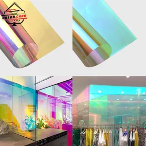 Dichroic colour changing self-adhesive rainbow colourful, coloured window  film