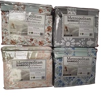 Parure de draps 6 pièces en polyester ultra-fin toutes saisons, certifiée OEKO-TEX, 200 fils, avec fonctions rafraîchissantes et massantes, pour très grand lit (King Size)