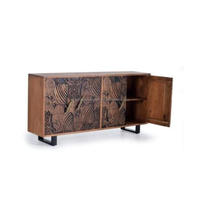 Buffet de salle à manger en bois massif antique de design industriel derniers meubles en bois pour le salon ou le bar à usage domestique